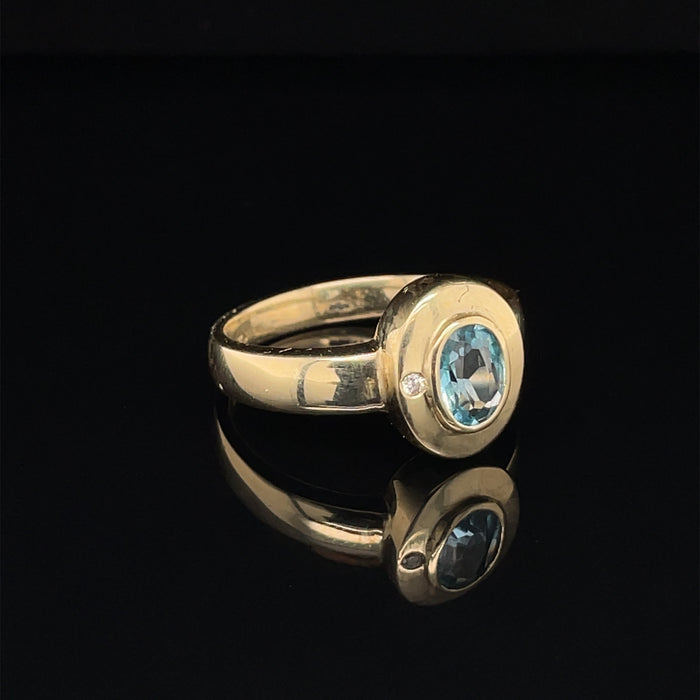 Topaz and Diamond ring