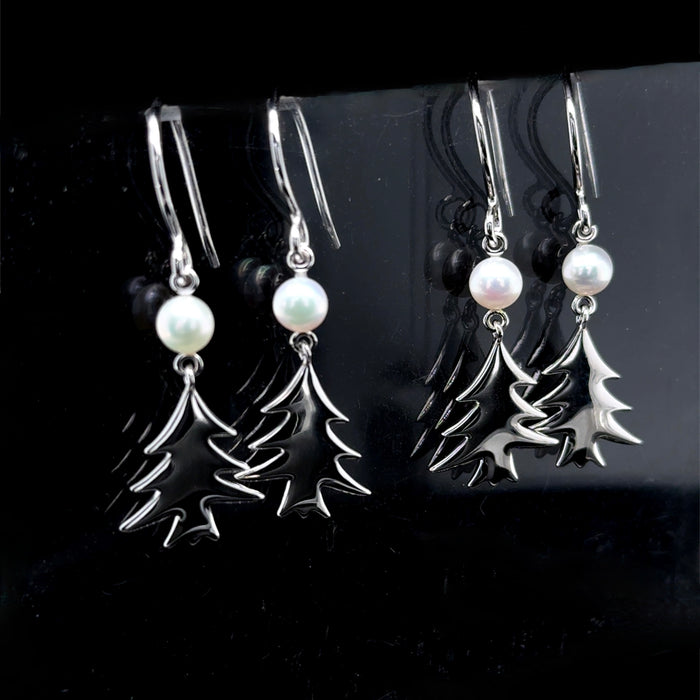 Silver Christmas Earrings