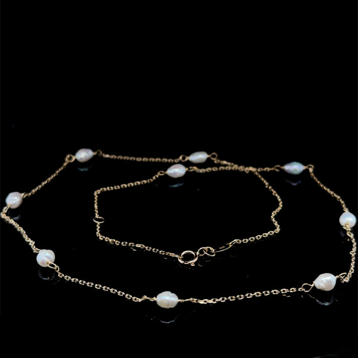 Gold Pearl Chain Necklace/Bracelet