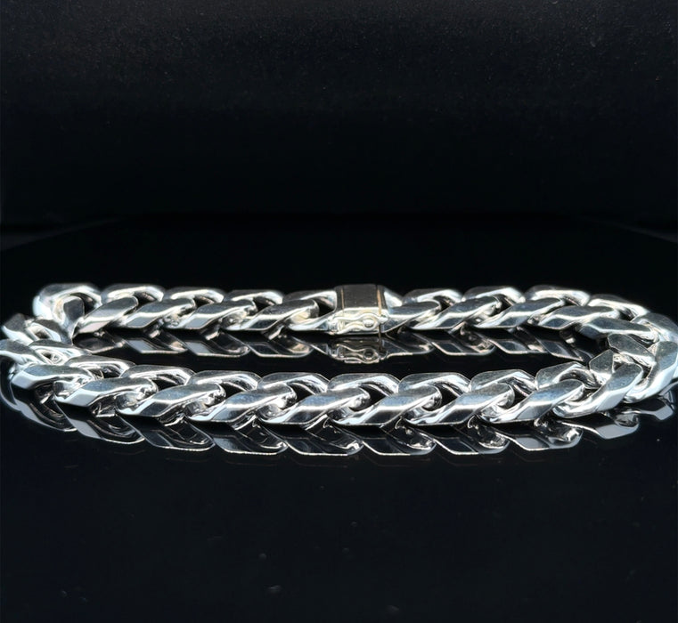 Silver Chain Bracelet with Box Clasp
