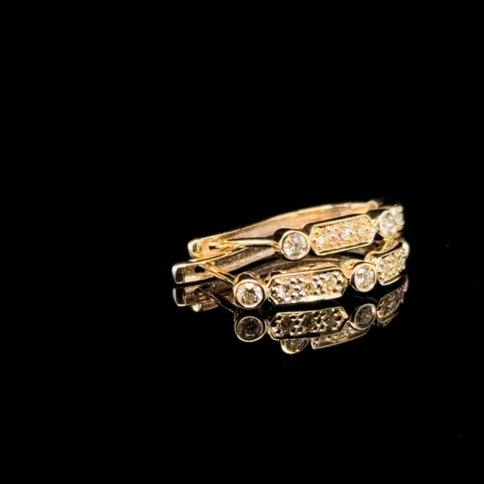 Gold Diamond Huggie Earrings