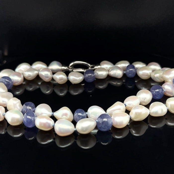 Pearl and Tanzanite Necklace
