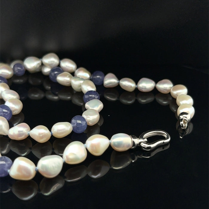 Pearl and Tanzanite Necklace