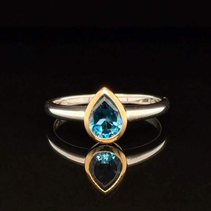 London Blue Topaz Gold Ring