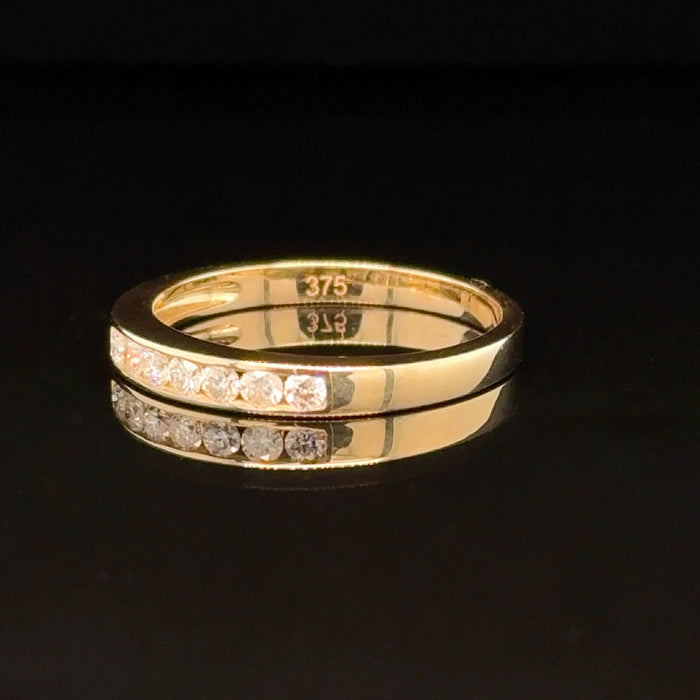 9ct Gold Diamond Band Ring
