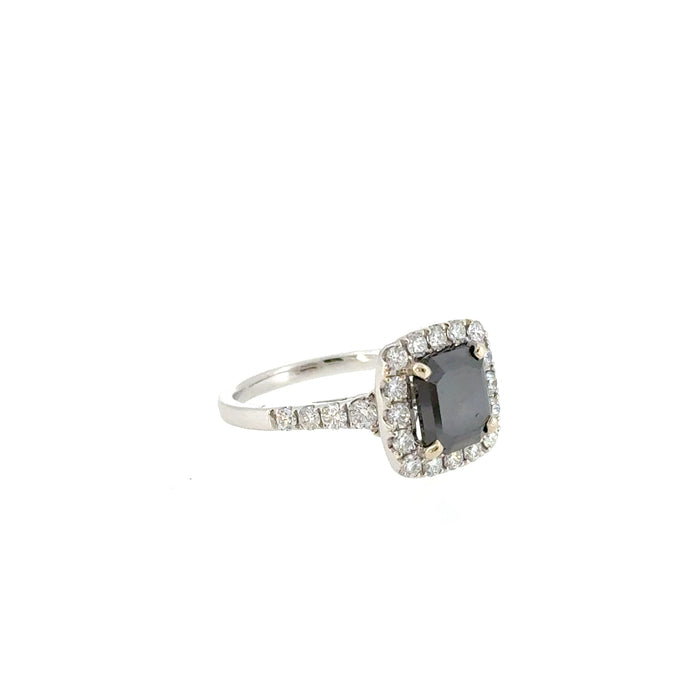 18ct Gold Black Diamond Ring