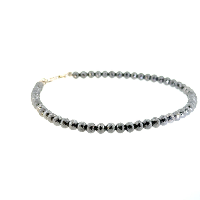 Black Diamond Bracelet With Gold Clasp