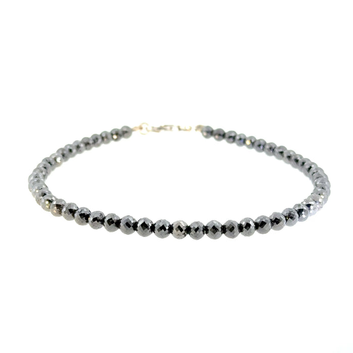 Black Diamond Bracelet With Gold Clasp