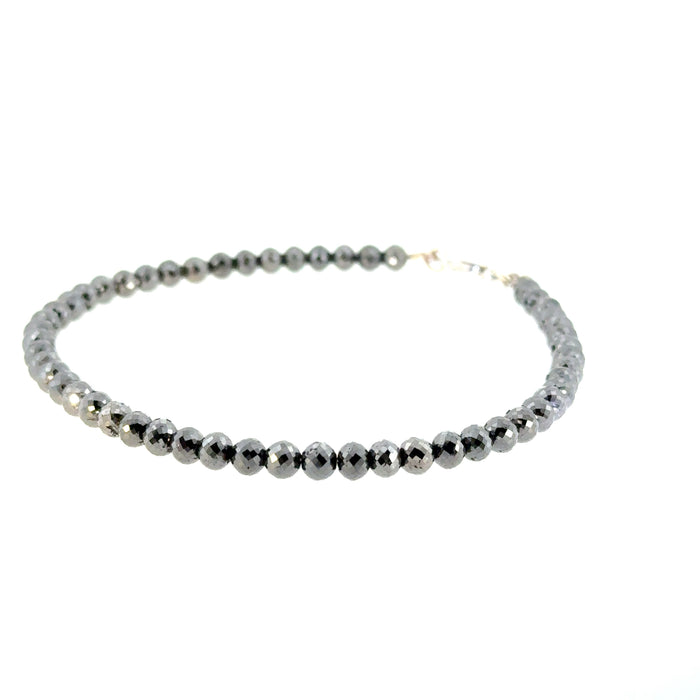 Black Diamond Bracelet With Gold Clasp
