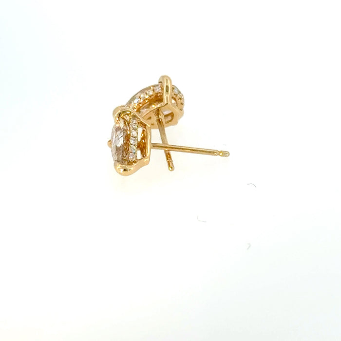 18ct Gold Pear Shaped Diamond Earrings