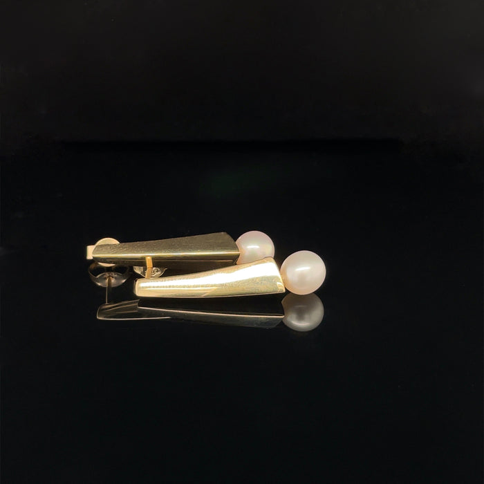 9ct Gold Earrings with Pearl