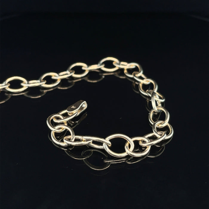 9ct Gold Oval Cable Bracelet